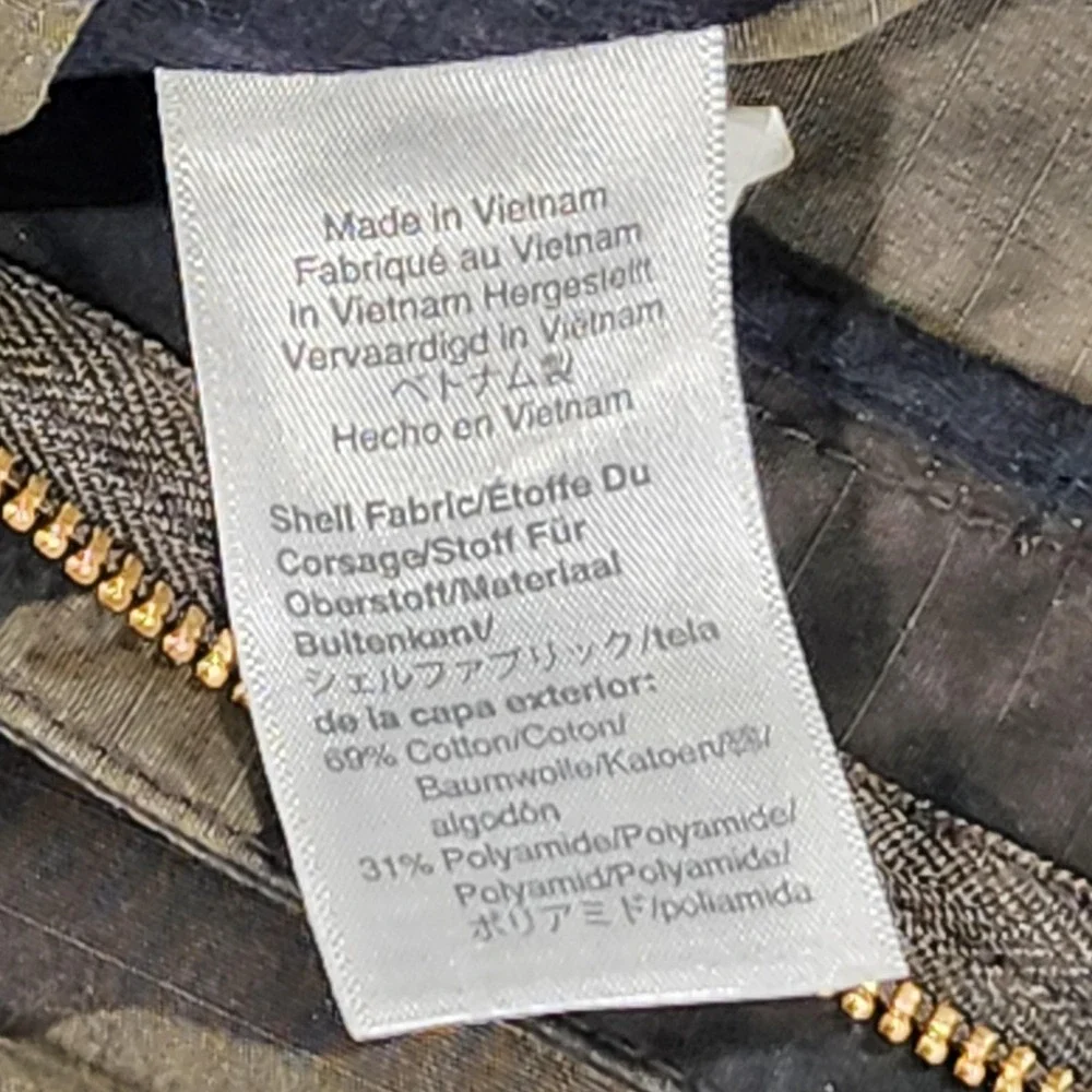 Wallace & Barnes Pants Mens 31x31 Green Camo Cargo Drawstring Hem Workwear